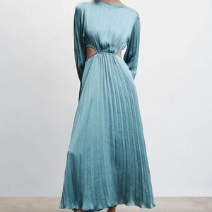 Mango| MNG Satin Cut Out Midi Dress